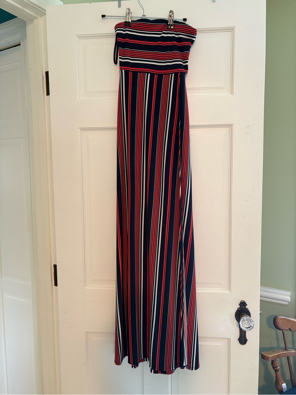 Banana Republic Navy, Red & White Striped Dress